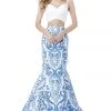Sherri Hill - 51681 Two Piece Sweetheart Printed Mermaid Dress
