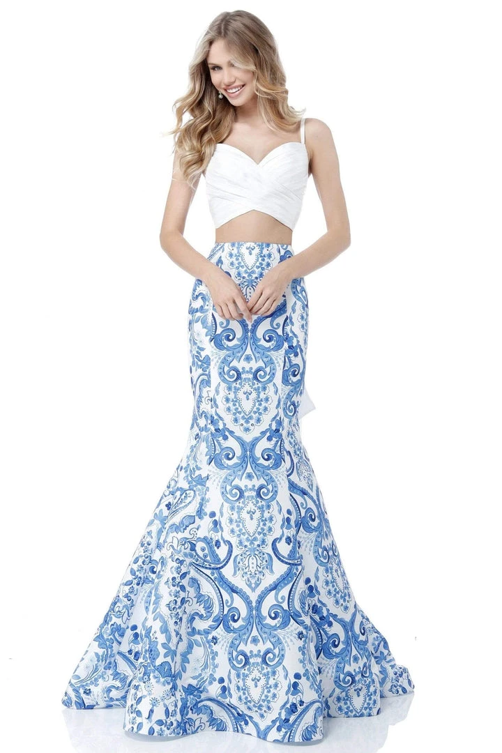 Sherri Hill - 51681 Two Piece Sweetheart Printed Mermaid Dress 3 Sherri Hill - 51681 Two Piece Sweetheart Printed Mermaid Dress