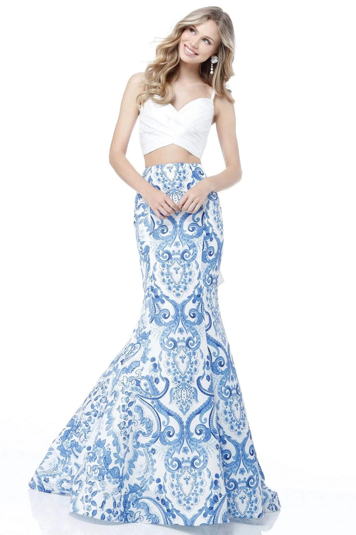 Sherri Hill - 51681 Two Piece Sweetheart Printed Mermaid Dress 5 Sherri Hill - 51681 Two Piece Sweetheart Printed Mermaid Dress