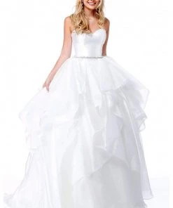 Sherri Hill - 51701 Strapless Bodice Tiered Organza Ballgown