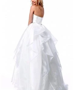 Sherri Hill - 51701 Strapless Bodice Tiered Organza Ballgown