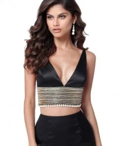 Sherri Hill - 51711 Two Piece Plunging V-Neck Mermaid Dress 13 Sherri Hill - 51711 Two Piece Plunging V-Neck Mermaid Dress