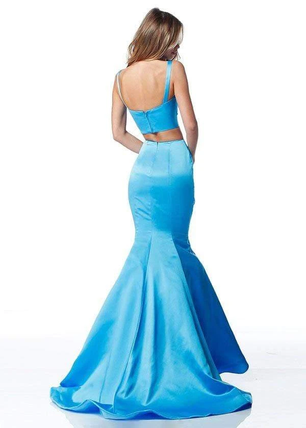 Sherri Hill - 51712 Knotted Crop Top Two-Piece Satin Mermaid Gown 4 Sherri Hill - 51712 Knotted Crop Top Two-Piece Satin Mermaid Gown