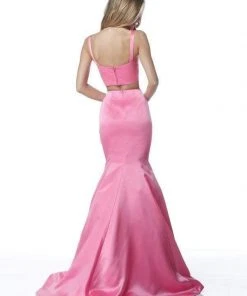 Sherri Hill - 51712 Knotted Crop Top Two-Piece Satin Mermaid Gown 15 Sherri Hill - 51712 Knotted Crop Top Two-Piece Satin Mermaid Gown