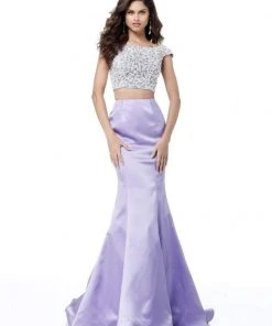 Sherri Hill - 51715 Two-Piece Beaded Cap Sleeve Mermaid Dress