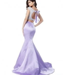 Sherri Hill - 51715 Two-Piece Beaded Cap Sleeve Mermaid Dress