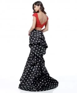 Sherri Hill - 51717 Two Piece Lace Polka Dot Mermaid Dress 12 Sherri Hill - 51717 Two Piece Lace Polka Dot Mermaid Dress