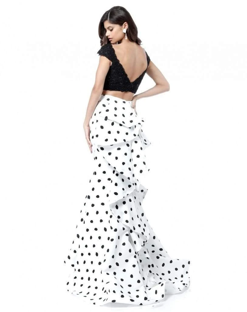 Sherri Hill - 51717 Two Piece Lace Polka Dot Mermaid Dress 4 Sherri Hill - 51717 Two Piece Lace Polka Dot Mermaid Dress