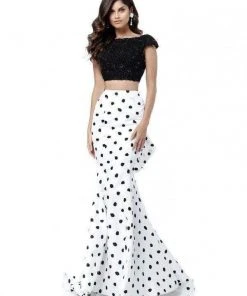 Sherri Hill - 51717 Two Piece Lace Polka Dot Mermaid Dress 10 Sherri Hill - 51717 Two Piece Lace Polka Dot Mermaid Dress