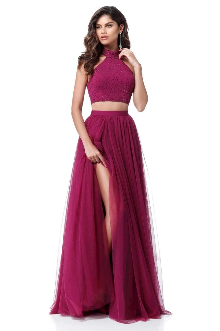 Sherri Hill - 51721 Two Piece Beaded High Halter A Line Dress 8 Sherri Hill - 51721 Two Piece Beaded High Halter A Line Dress