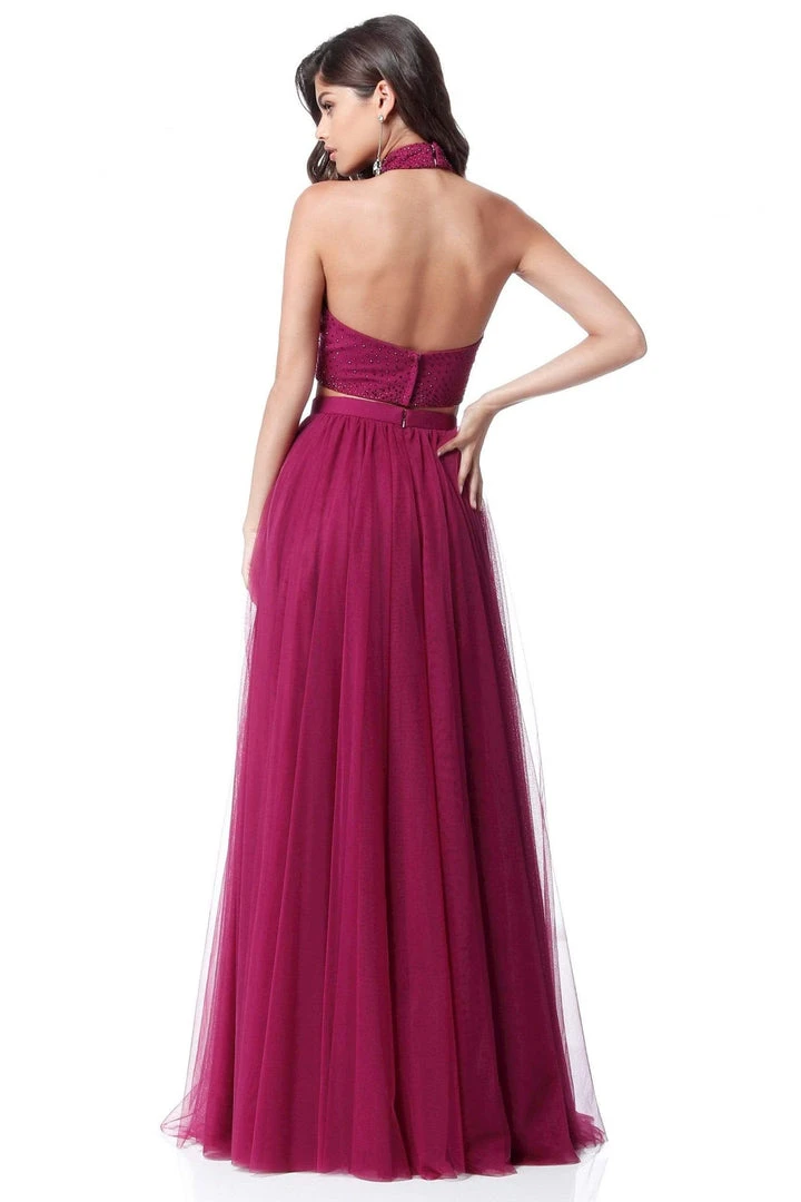 Sherri Hill - 51721 Two Piece Beaded High Halter A Line Dress 7 Sherri Hill - 51721 Two Piece Beaded High Halter A Line Dress