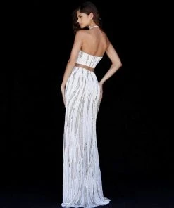 Sherri Hill - 51737 Beaded Two Piece High Slit Dress