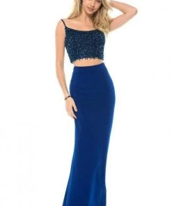 Sherri Hill - 51760 Two Piece Beaded Scoop Fitted Dress