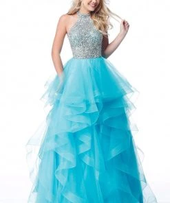 Sherri Hill - 51762 High Halter Jeweled Cutout Dress