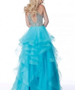 Sherri Hill - 51762 High Halter Jeweled Cutout Dress 5 Sherri Hill - 51762 High Halter Jeweled Cutout Dress