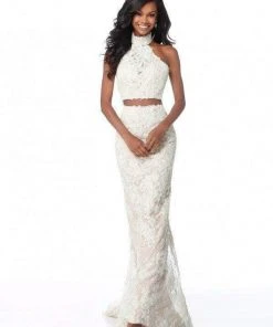 Sherri Hill - 51770 Lace Bandeau Open Back Two-Piece Dress 7 Sherri Hill - 51770 Lace Bandeau Open Back Two-Piece Dress