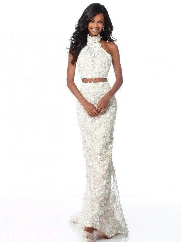Sherri Hill - 51770 Lace Bandeau Open Back Two-Piece Dress 4 Sherri Hill - 51770 Lace Bandeau Open Back Two-Piece Dress