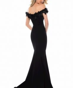 Sherri Hill - 51774 Floral Lace Off-Shoulder Jersey Dress