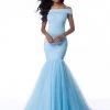 Sherri Hill - 51778 Beaded Jersey Off-Shoulder Tulle Mermaid Dress 2 Sherri Hill - 51778 Beaded Jersey Off-Shoulder Tulle Mermaid Dress