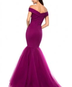 Sherri Hill - 51778 Beaded Jersey Off-Shoulder Tulle Mermaid Dress