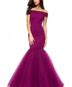 Sherri Hill - 51778 Beaded Jersey Off-Shoulder Tulle Mermaid Dress