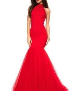 Sherri Hill - 51779 Beaded Sleeveless Bodice Fitted Mermaid Dress