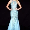 Sherri Hill - 51787 Beaded Halter Neck Tulle Mermaid Dress