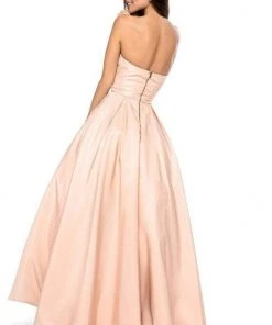 Sherri Hill - 51789 Strapless High-Low A-Line Gown With Beaded Pockets