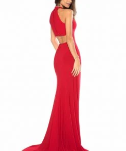 Sherri Hill - 51806 Deep Halter V-neck Jersey Trumpet Dress 15 Sherri Hill - 51806 Deep Halter V-neck Jersey Trumpet Dress