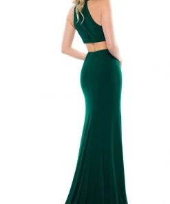 Sherri Hill - 51806 Deep Halter V-neck Jersey Trumpet Dress 11 Sherri Hill - 51806 Deep Halter V-neck Jersey Trumpet Dress