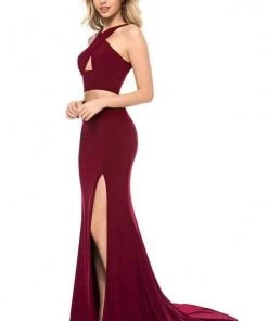 Sherri Hill - 51810 Two Piece Halter Sheath Evening Dress