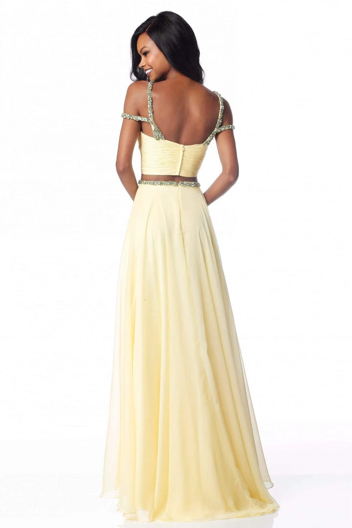 Sherri Hill - 51812 Strap-Detailed Two Piece Chiffon A Line Dress 11 Sherri Hill - 51812 Strap-Detailed Two Piece Chiffon A Line Dress