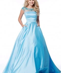 Sherri Hill - 51814 Full Figured Beaded Pleated Evening Dress