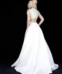 Sherri Hill - 51819 Beaded Ornate V Neck Satin Ballgown 17 Sherri Hill - 51819 Beaded Ornate V Neck Satin Ballgown