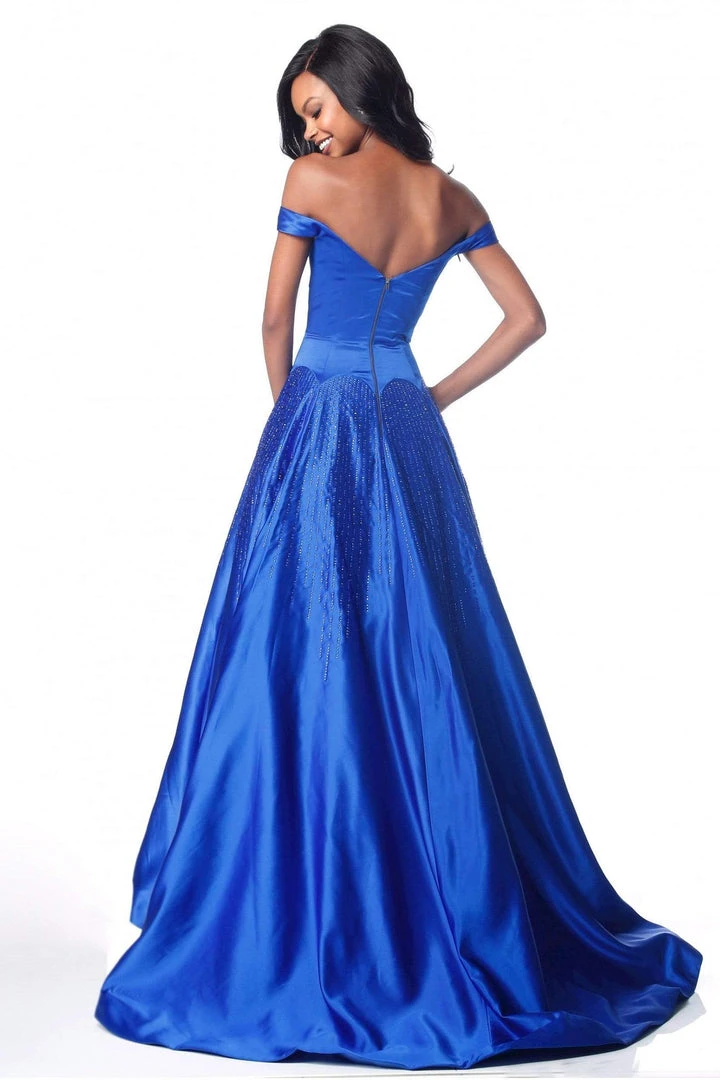 Sherri Hill - 51825 Off Shoulder Jewel-Spangled Satin Dress 4 Sherri Hill - 51825 Off Shoulder Jewel-Spangled Satin Dress
