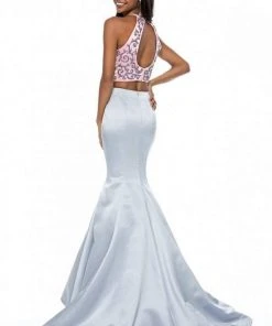 Sherri Hill - 51837 Two Piece Beaded Halter Mermaid Dress