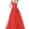 Sherri Hill - 51839 Lace V-Neck Taffeta Ballgown 2 Sherri Hill - 51839 Lace V-Neck Taffeta Ballgown