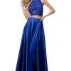 Sherri Hill - 51843 Two Piece Lace Appliqued Gown With Slit