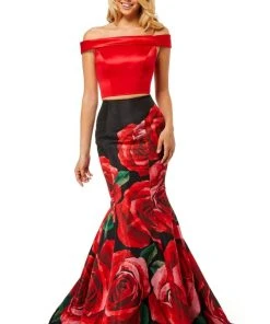 Sherri Hill - 51850 Two Piece Printed Mermaid Dress