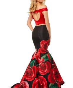 Sherri Hill - 51850 Two Piece Printed Mermaid Dress