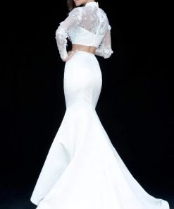 Sherri Hill - 51853 Two Piece Applique Mermaid Dress With Train 13 Sherri Hill - 51853 Two Piece Applique Mermaid Dress With Train