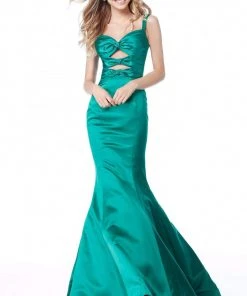 Sherri Hill - 51854 Bow Accented Cutout Bodice Mermaid Dress