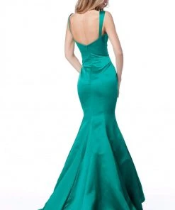 Sherri Hill - 51854 Bow Accented Cutout Bodice Mermaid Dress