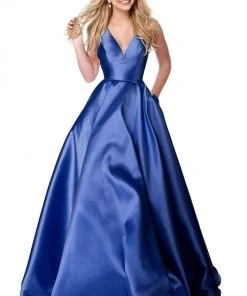 Sherri Hill - 51856 Sleeveless V Neck Mikado Ballgown