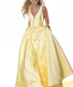 Sherri Hill - 51856 Sleeveless V Neck Mikado Ballgown