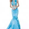 Sherri Hill - 51864 Two Piece Beaded Satin Mermaid Dress With Train