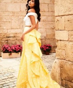 Sherri Hill - 51865 Two-Piece Ruffle Paneled Polkadot Dress 12 Sherri Hill - 51865 Two-Piece Ruffle Paneled Polkadot Dress