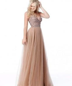 Sherri Hill - 51866 Floral Appliqued Plunging V-Neck Dress 11 Sherri Hill - 51866 Floral Appliqued Plunging V-Neck Dress