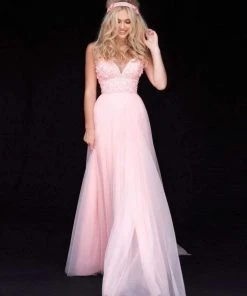 Sherri Hill - 51866 Floral Appliqued Plunging V-Neck Dress 9 Sherri Hill - 51866 Floral Appliqued Plunging V-Neck Dress