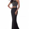 Sherri Hill - 51873 Beaded Two Piece Halter Jersey Trumpet Dress 2 Sherri Hill - 51873 Beaded Two Piece Halter Jersey Trumpet Dress